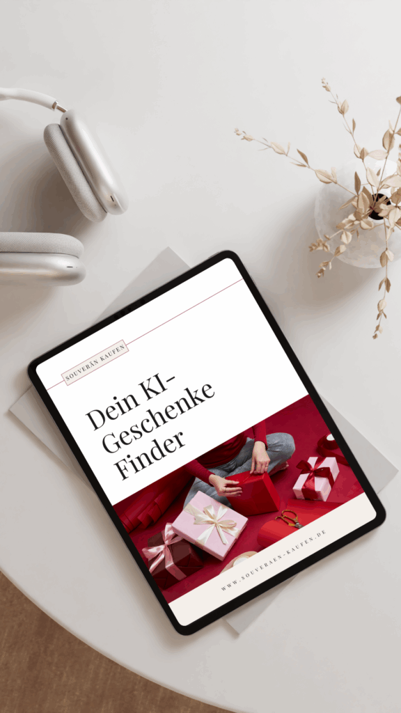 Mockup des Workbook Dein KI Geschenke Finder